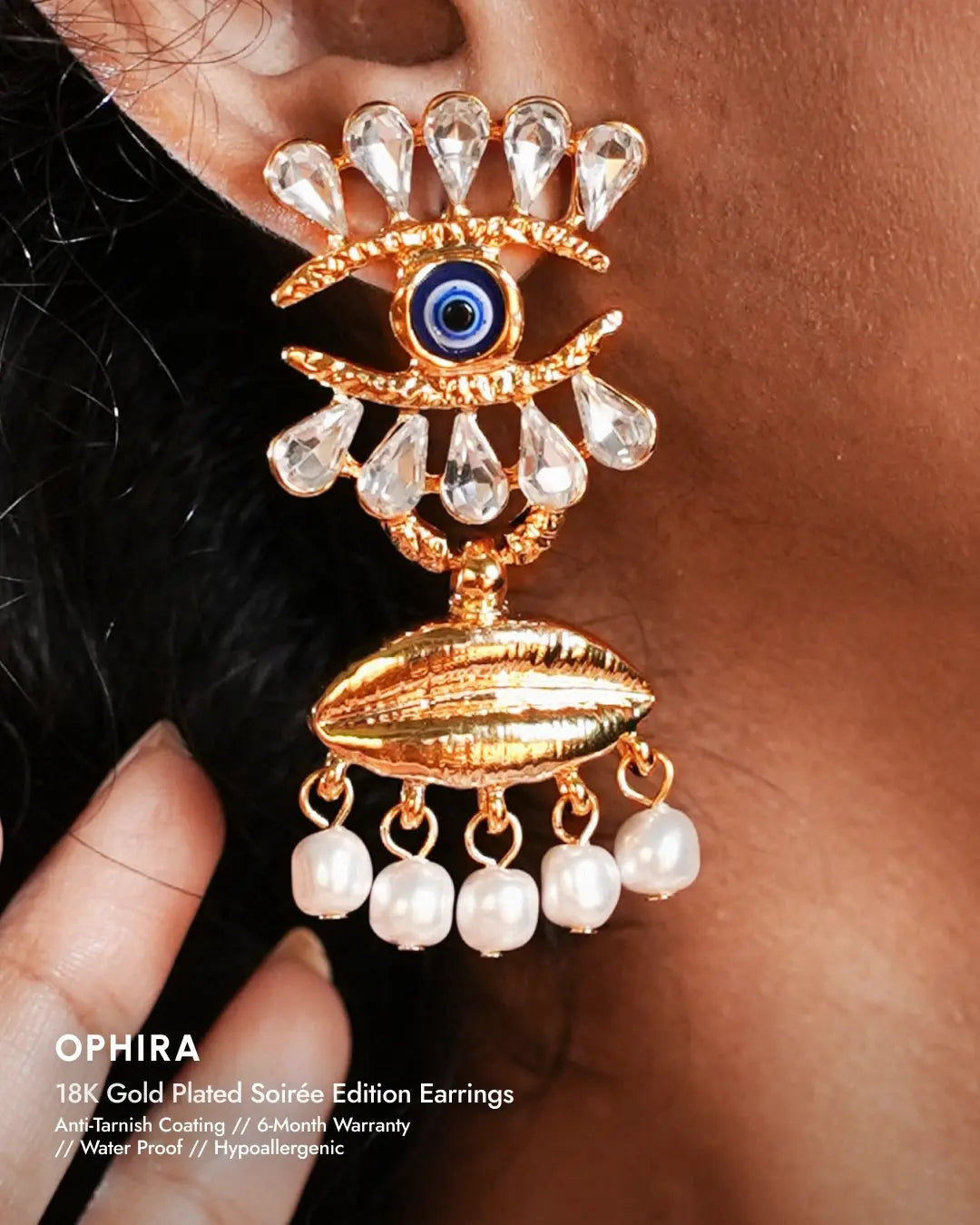 Ophira 18K Gold Plated Soirée Earrings