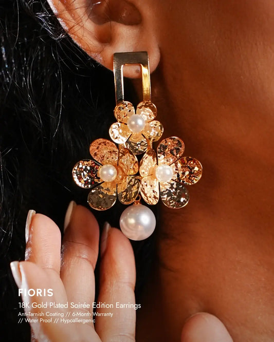 Fioris 18K Gold Plated Soirée Earrings