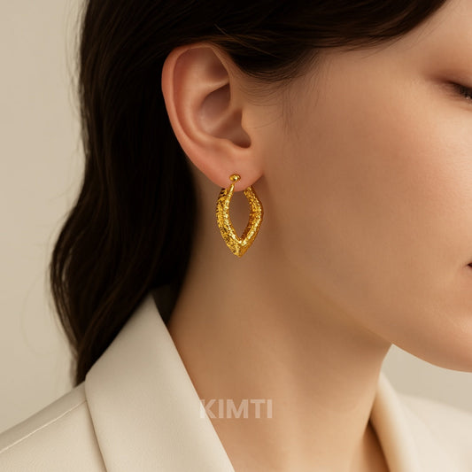 18K Gold Plated Sweet Love Hoop Anti Tarnish Earring