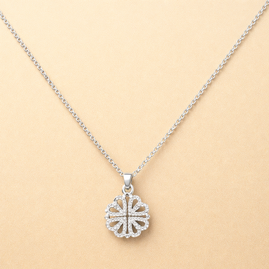 Round Flower Design Necklace for Women