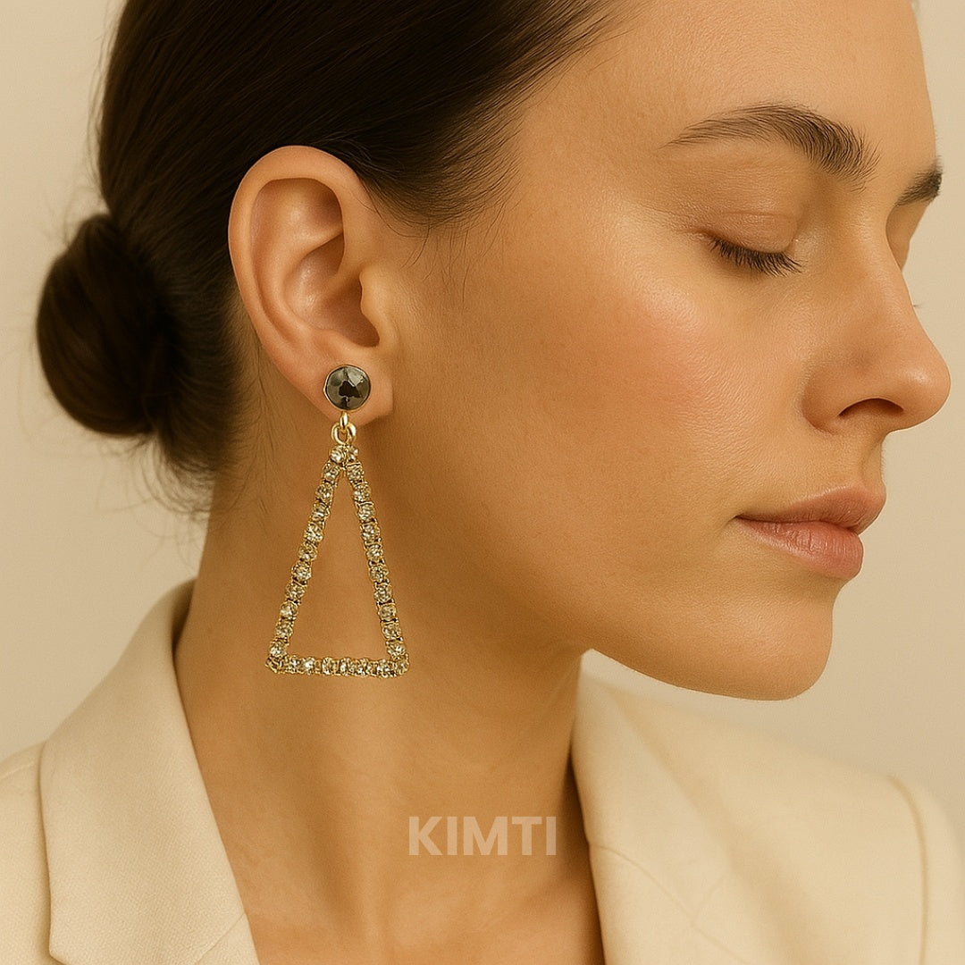 Golden Triangle Turkish Dangler Earring