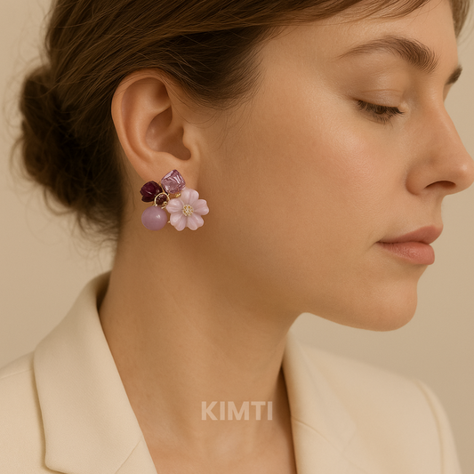 The Crown Purple Stud Earring