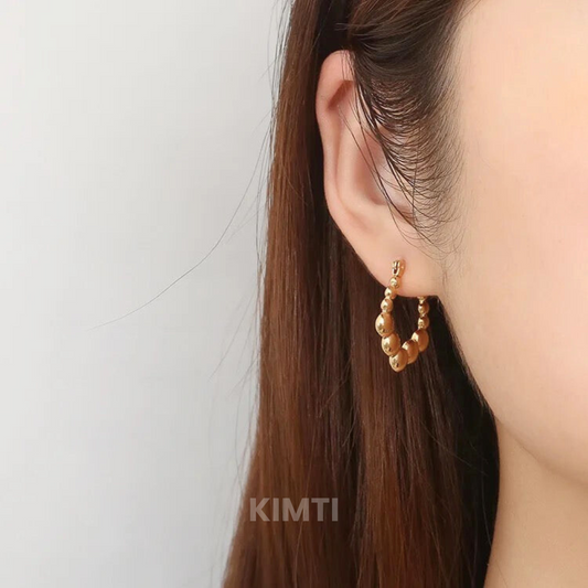 18K Gold Plated Anti Tarnish Korean Hoops Earring