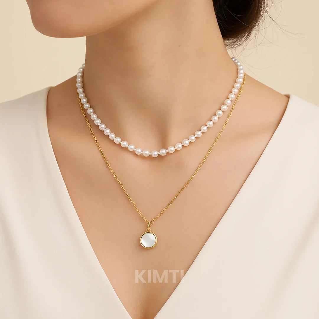 Gold Yellow Chimes Necklace