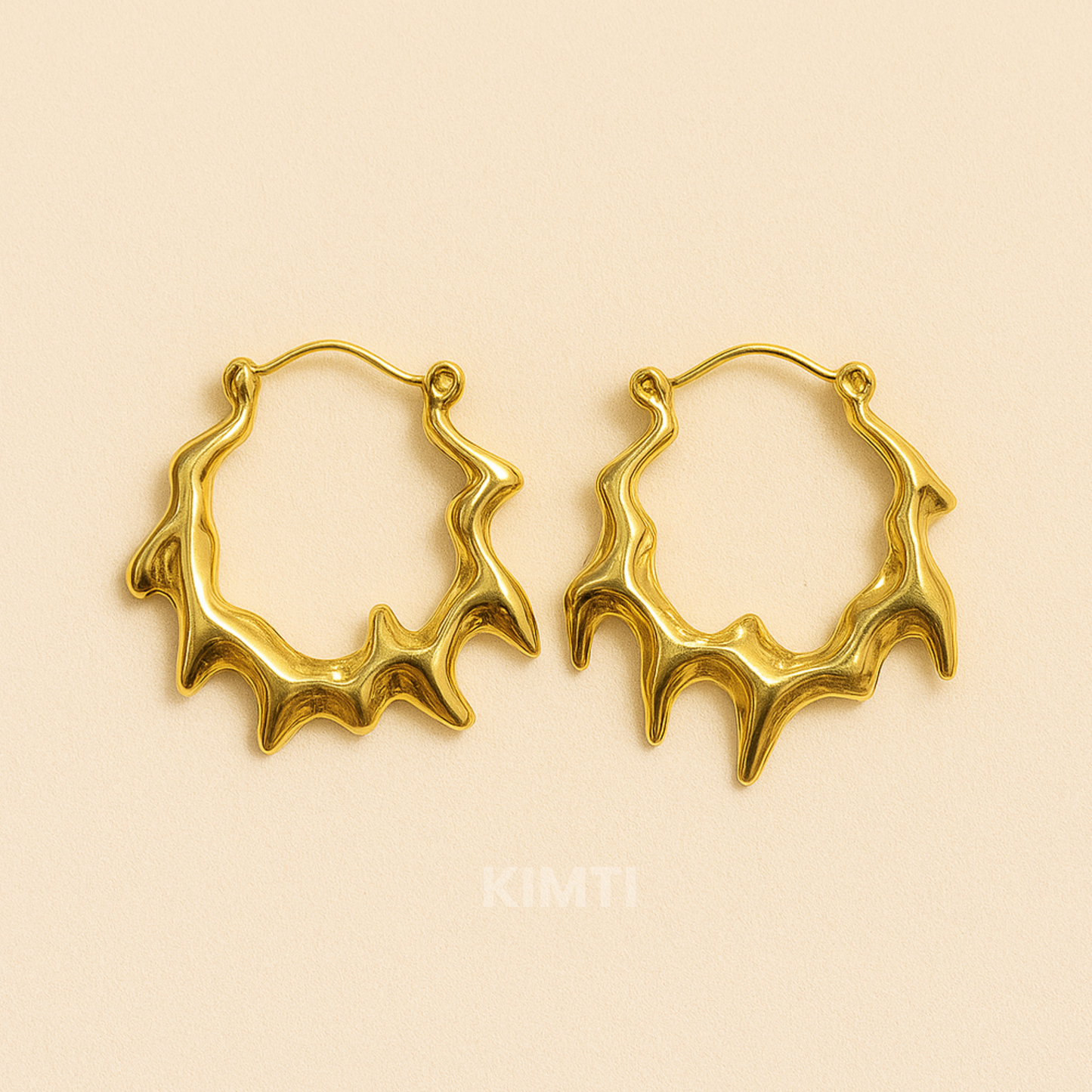 18k Gold Plated Solara Hoops Earring