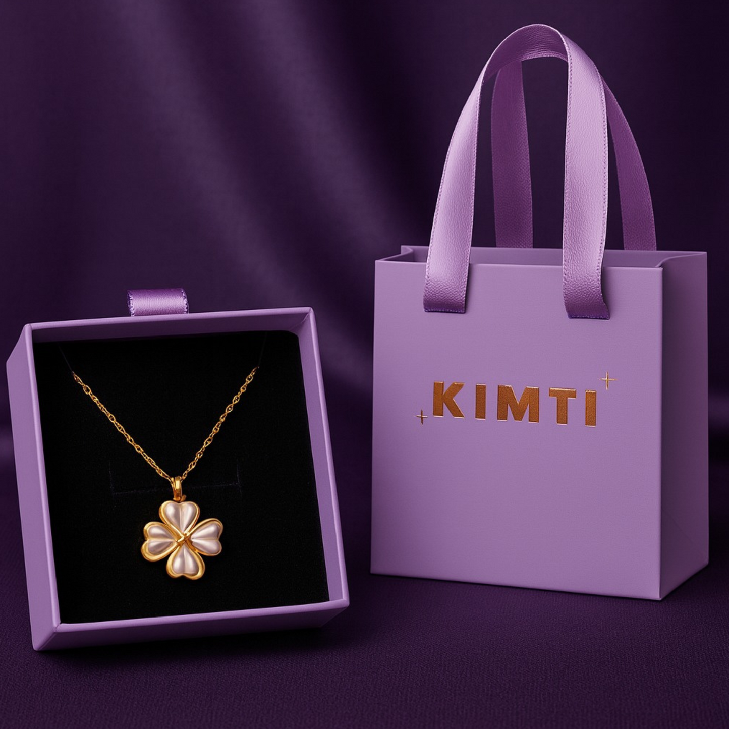 18k Gold Plated Lustria Flower Necklace