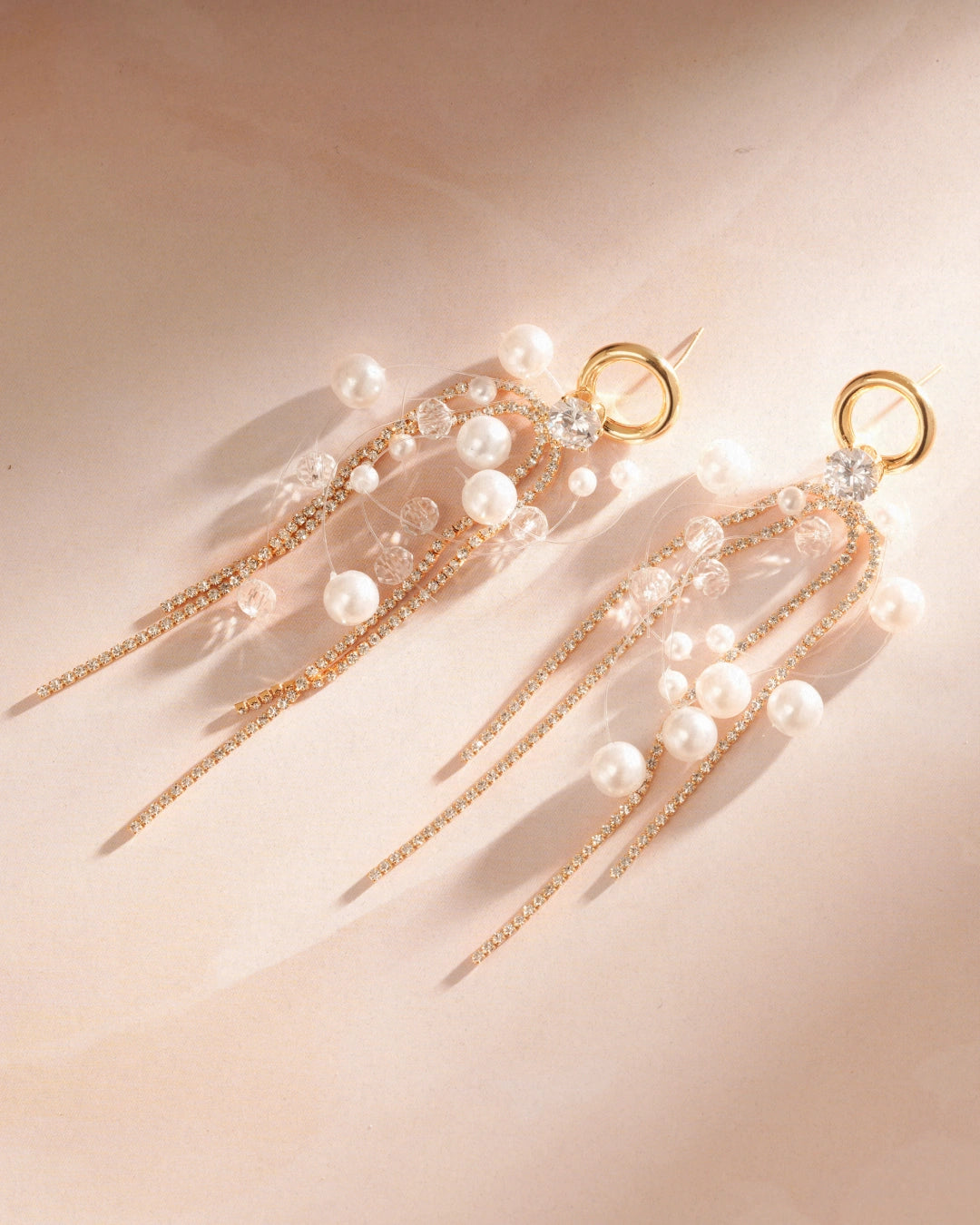 Champere 18K Gold Plated Soirée Earrings