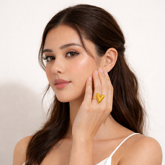 18k Gold Plated Promise Petal Ring