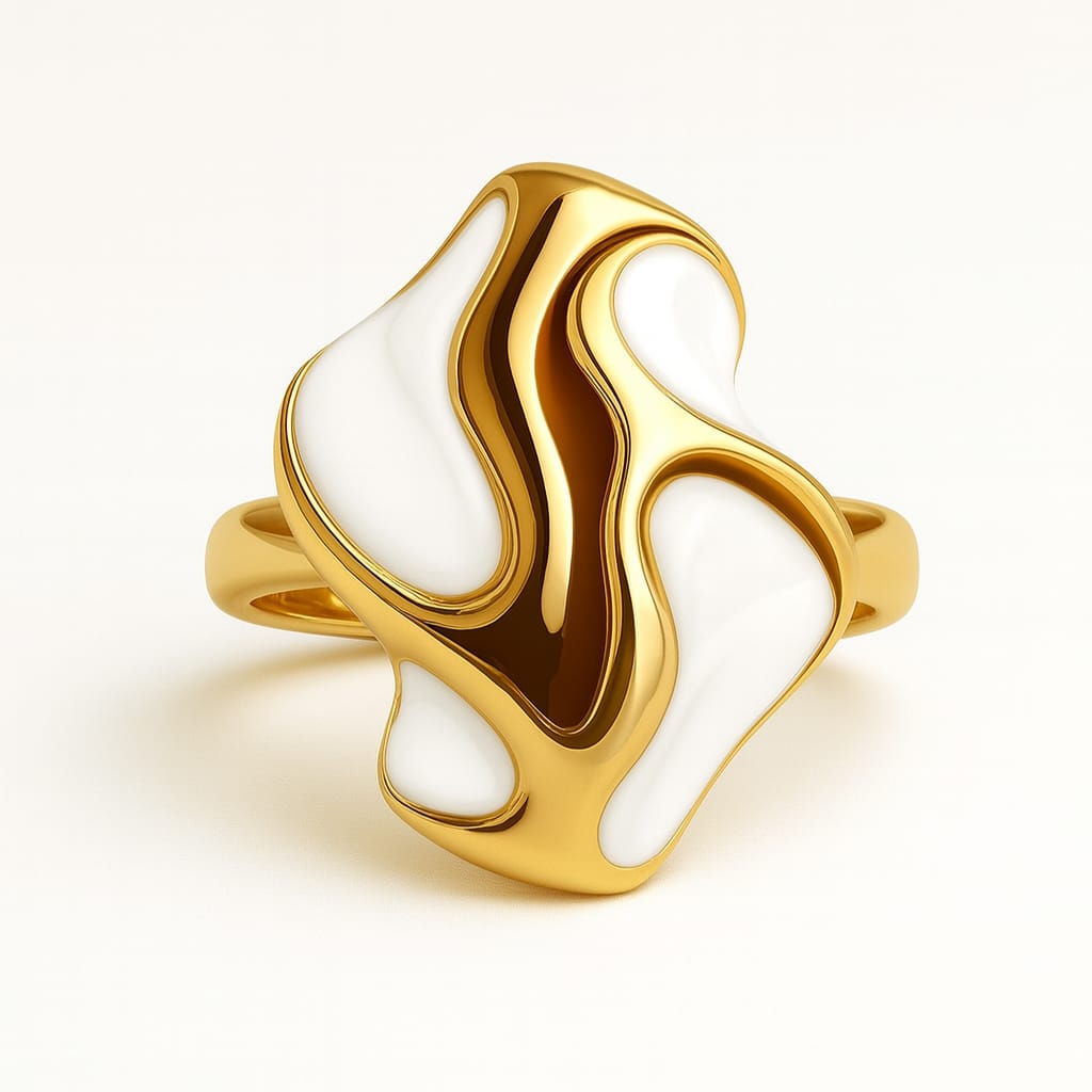 Molten Gold Swirl Ring