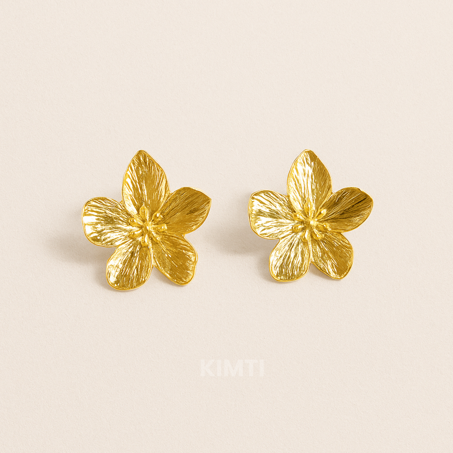 18K Gold Plated Orchid Earrings