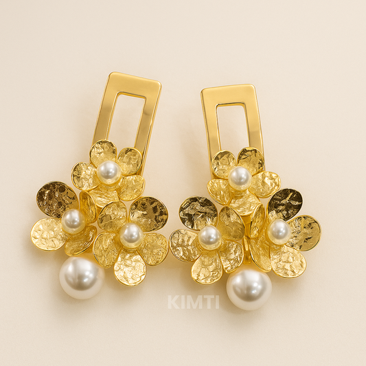 Fioris 18K Gold Plated Soirée Earrings