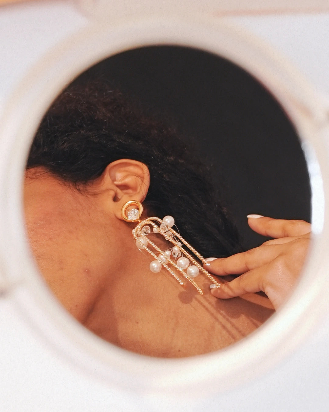 Champere 18K Gold Plated Soirée Earrings