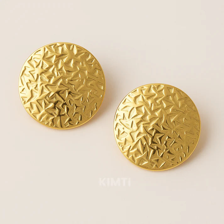 18K Gold Plated Contemporary Stud Earrings