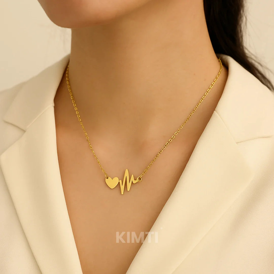 Heartbeat Gold Necklace