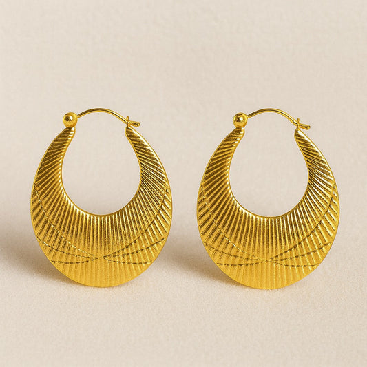 18K Golden Radiance Hoops EARRINGS