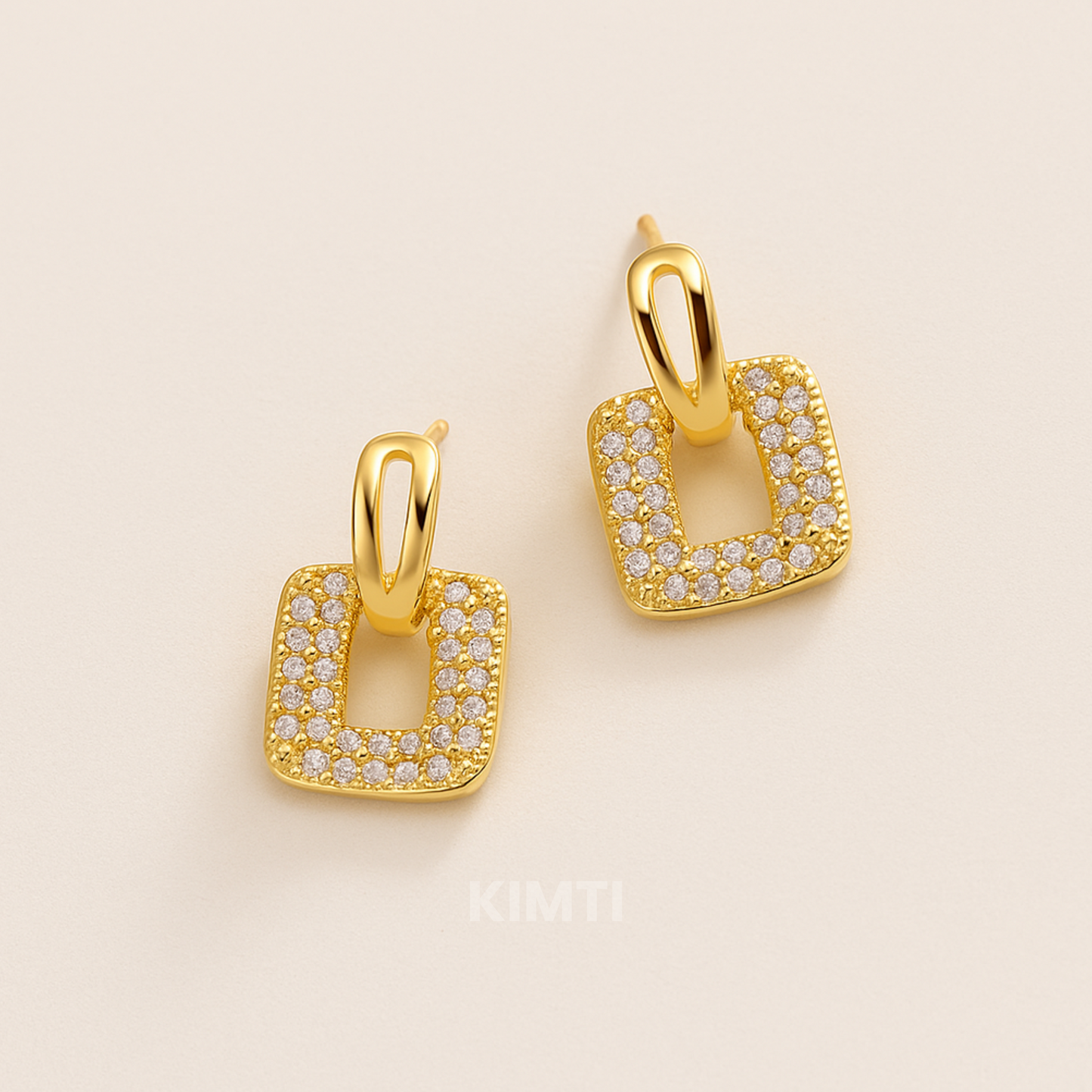 Eterna Spark Squares Earring