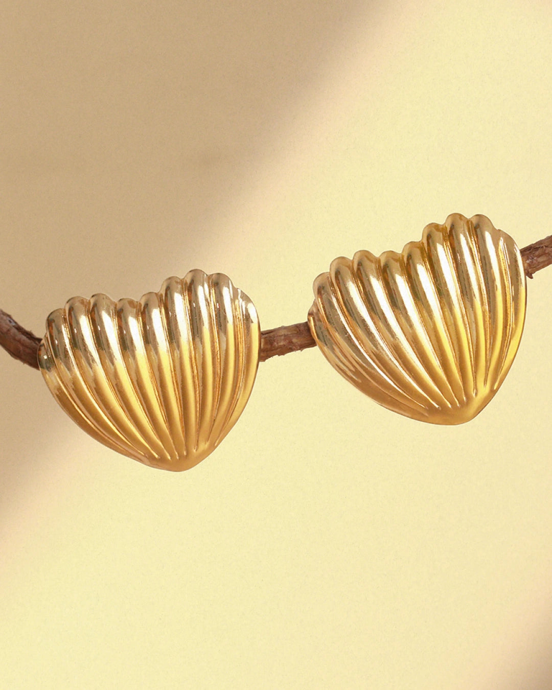Sirena 18K Gold Plated Sculpted Studs