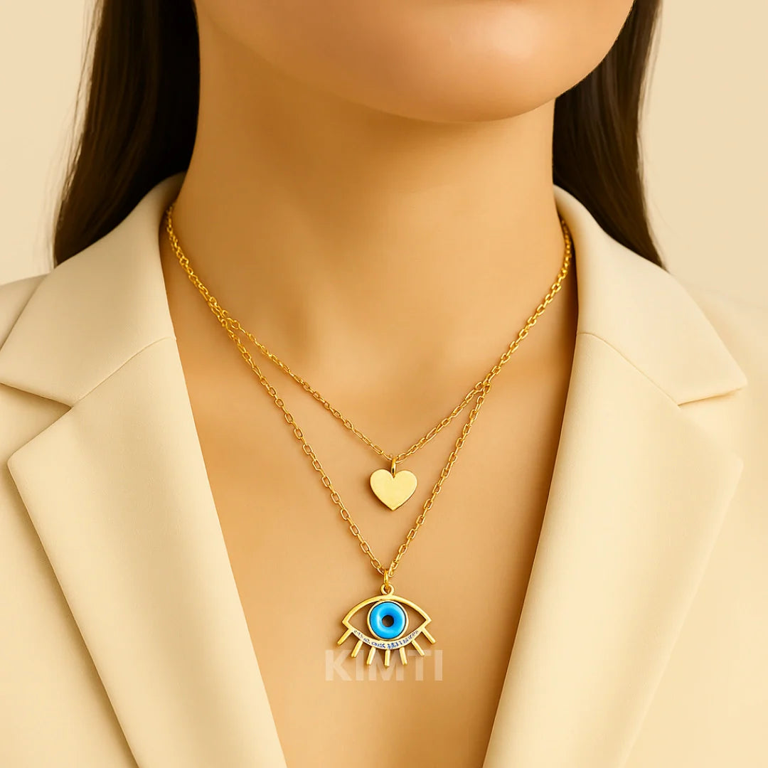 Anti Tarnish Evil Eye Necklace