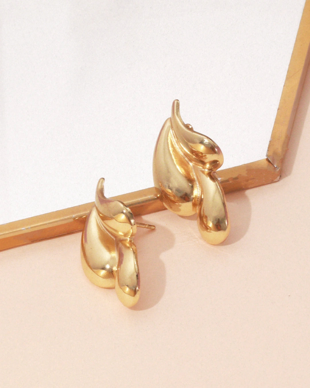 Iselle 18K Gold Plated Sculpted Studs