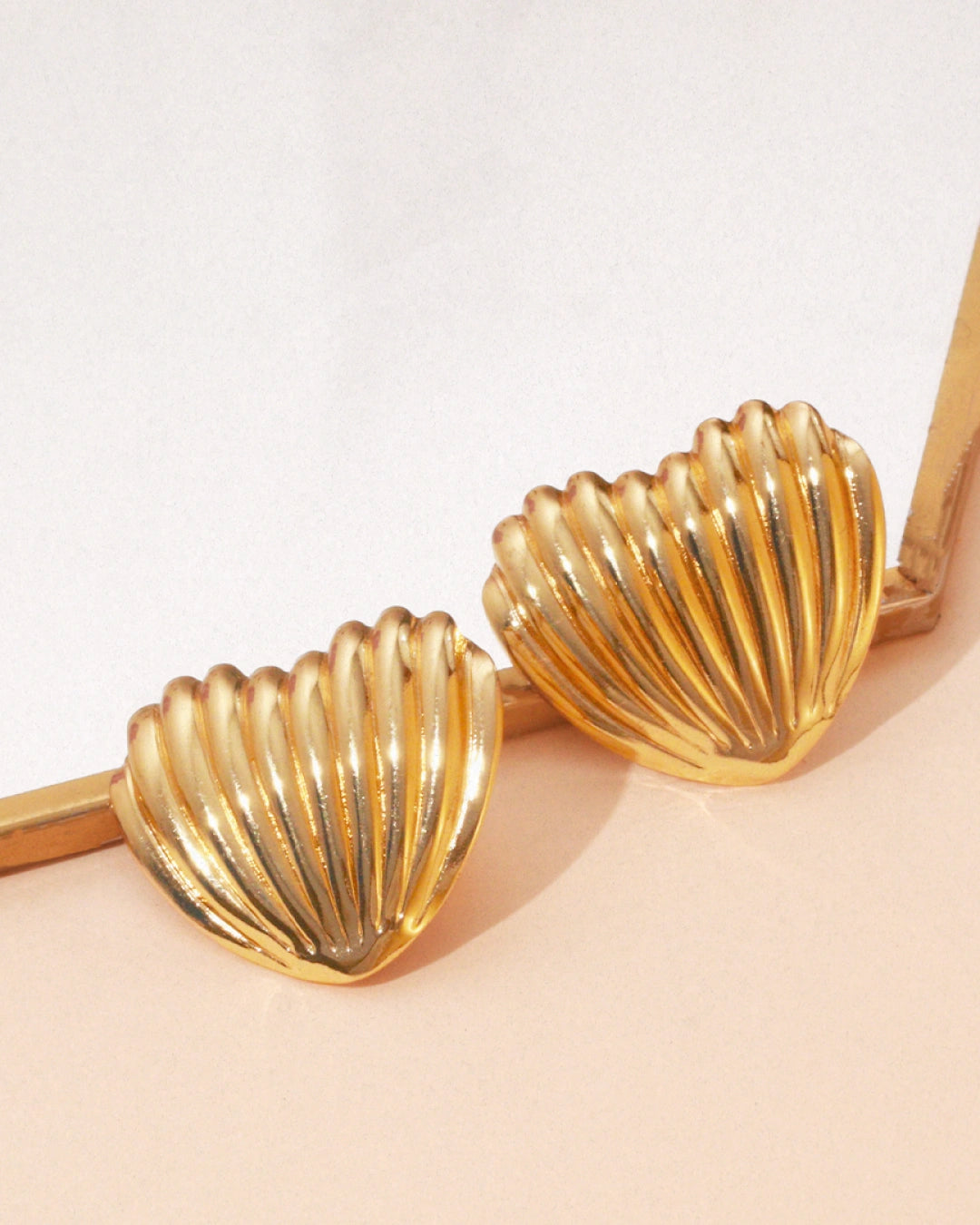 Sirena 18K Gold Plated Sculpted Studs