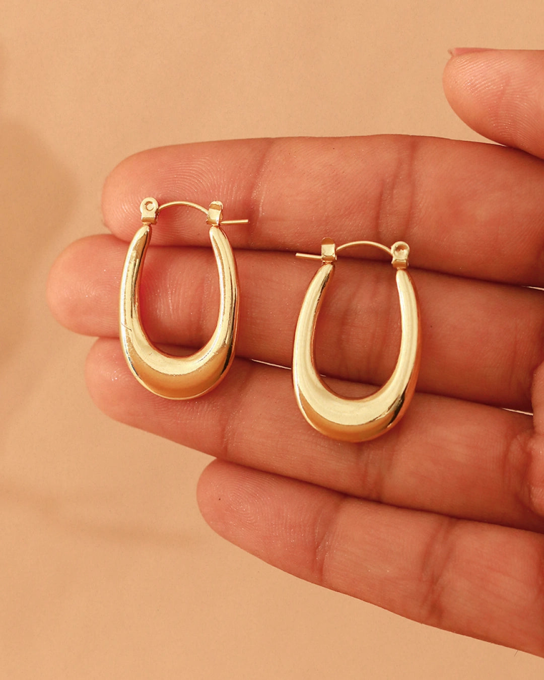 Miraan 18K Gold Plated Hoops