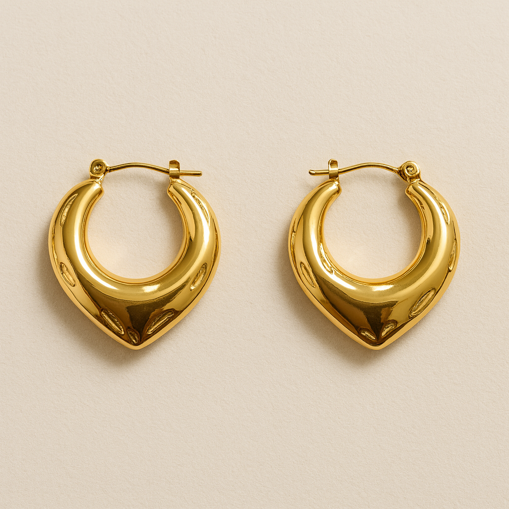 18k Gold plated Sunrise Hoops earring
