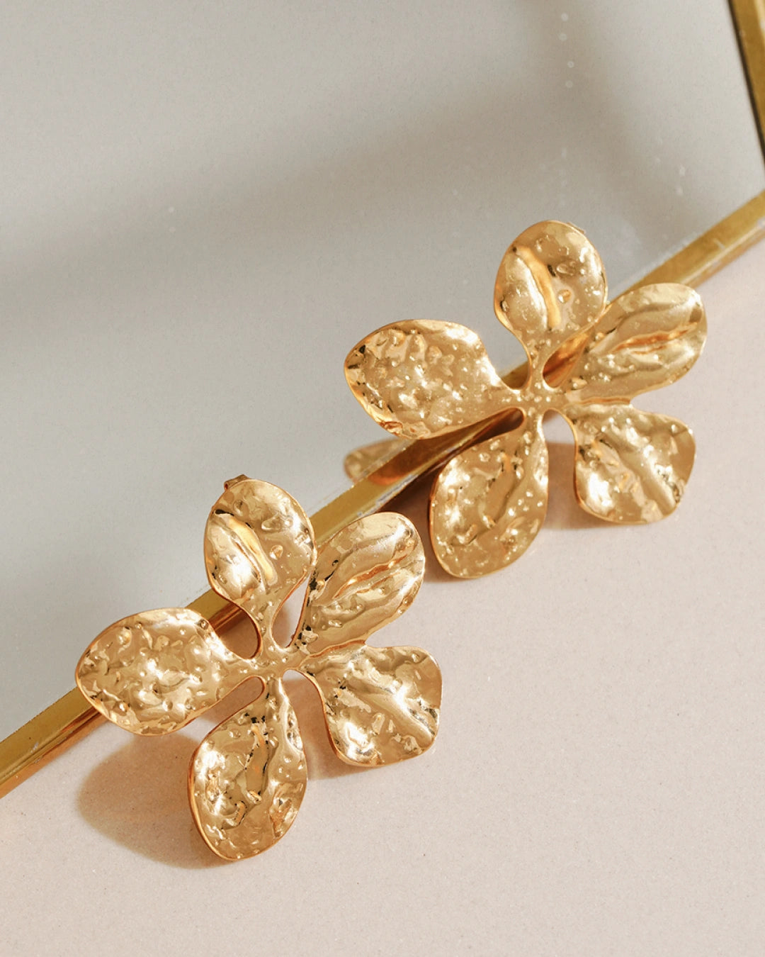 Veloura 18K Gold Plated Sculpted Studs