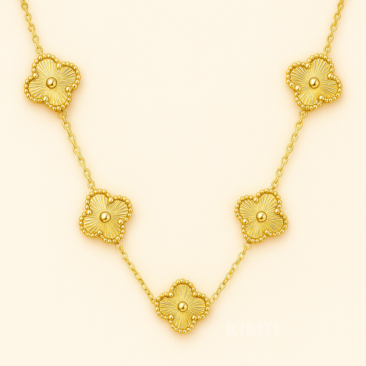 Anti Tarnish Golden Flower Necklace
