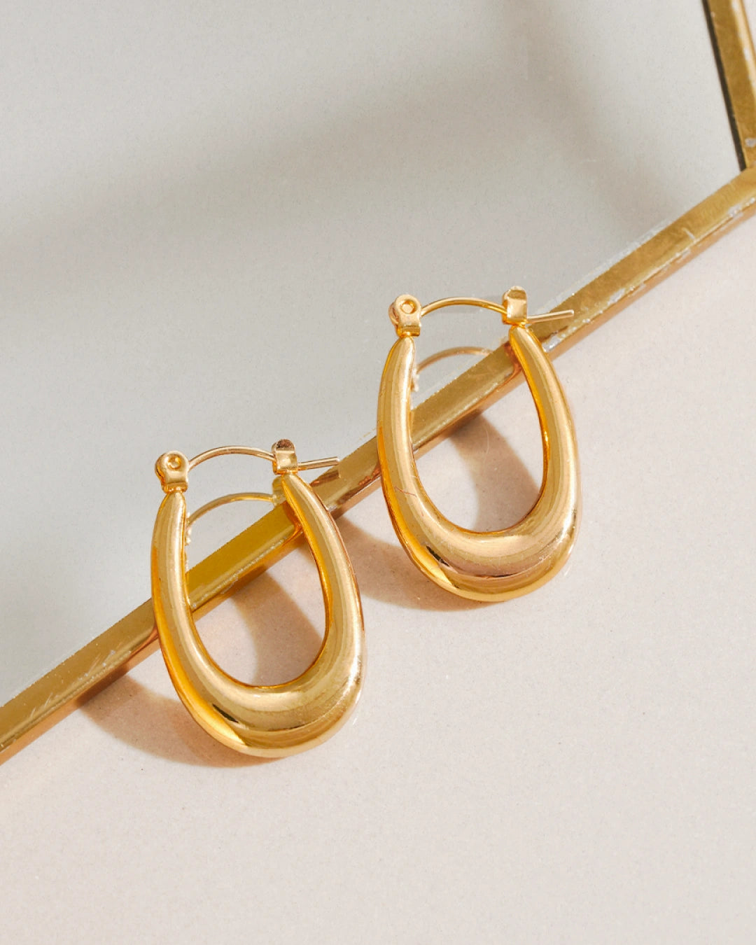 Miraan 18K Gold Plated Hoops