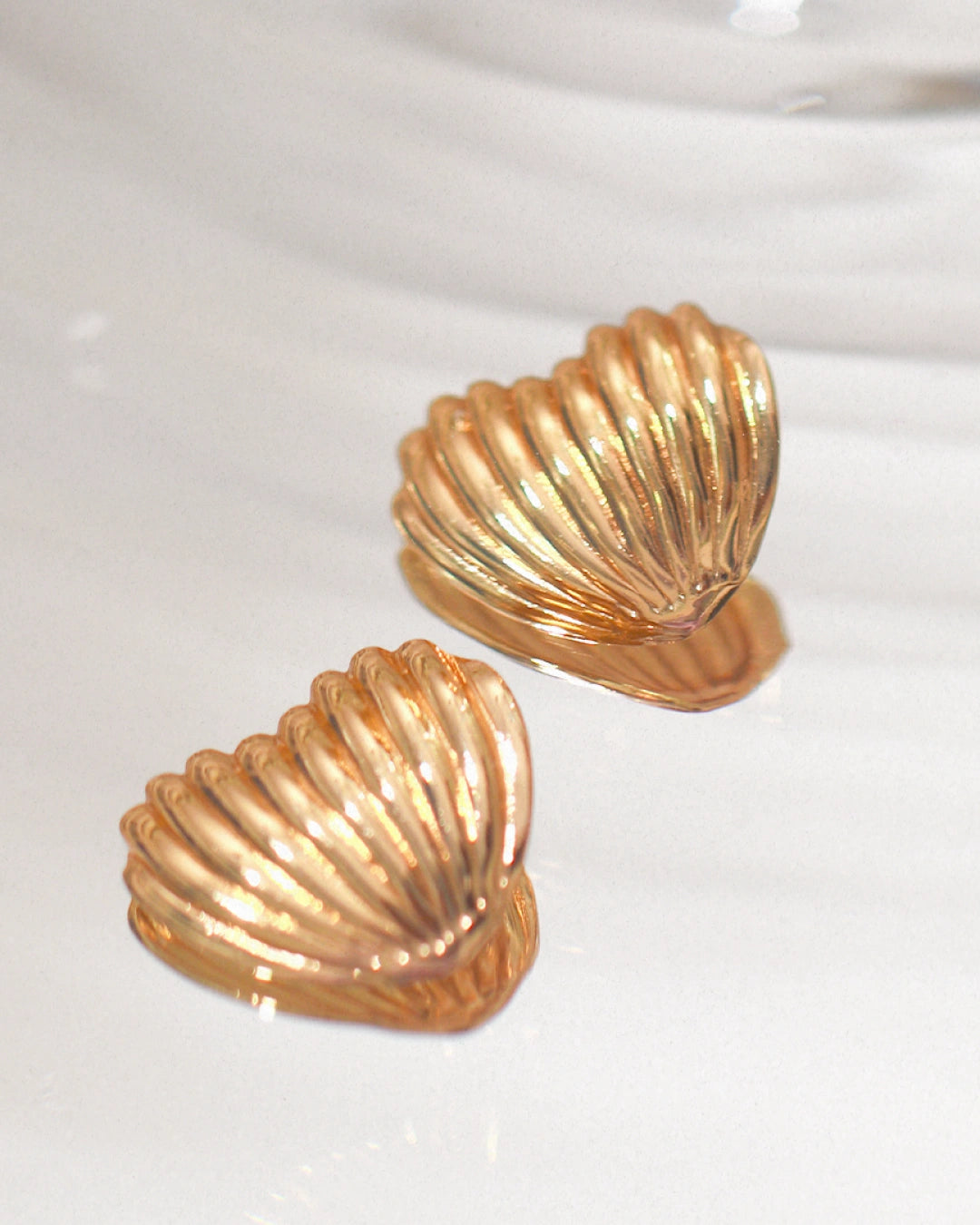 Sirena 18K Gold Plated Sculpted Studs