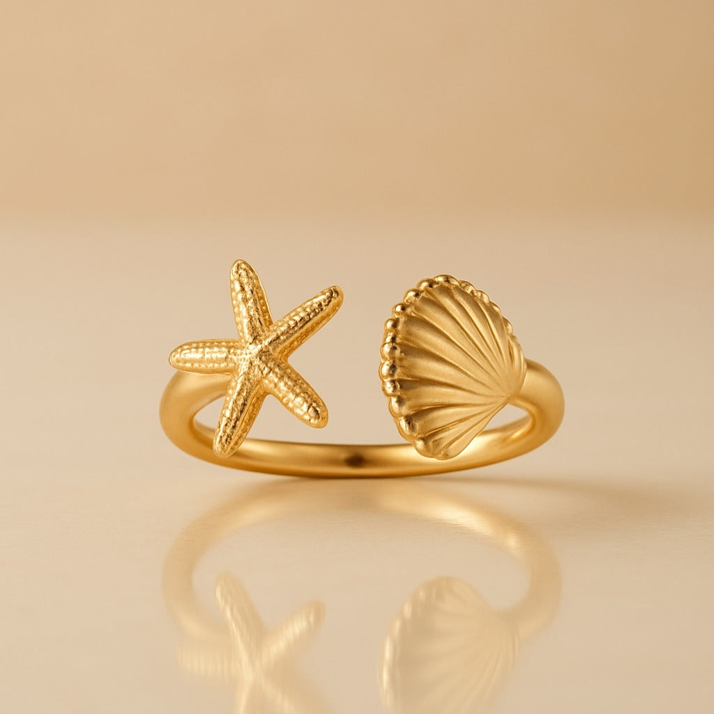 18k Gold Plated Ocean’s Embrace Ring