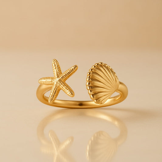 18k Gold Plated Ocean’s Embrace Ring