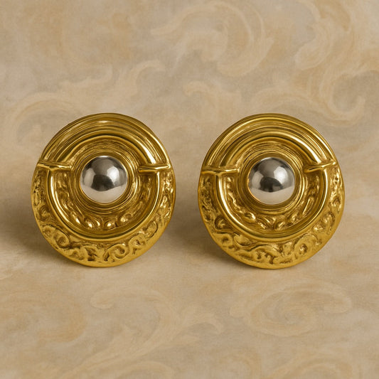 18k gold plated Celestial Sphere stude earrings