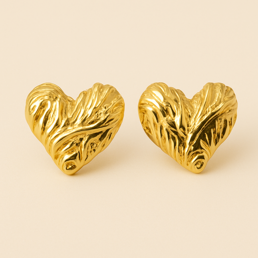 18k Gold plated Heart of Luxe Stud earring