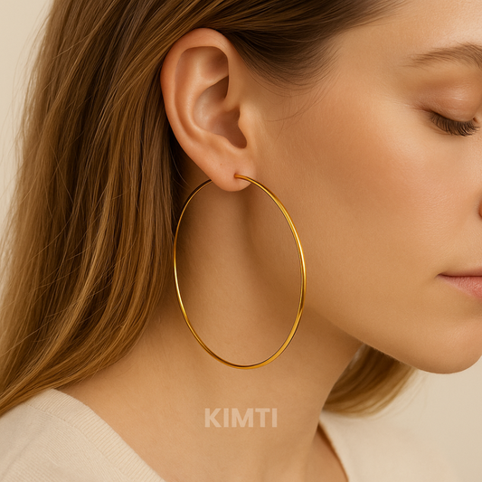 Bling Gold Hoops Earring
