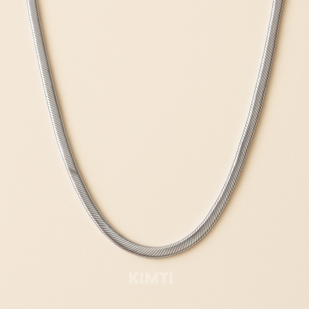 Men- 18k Anti Tarnish Silver Snake Chain