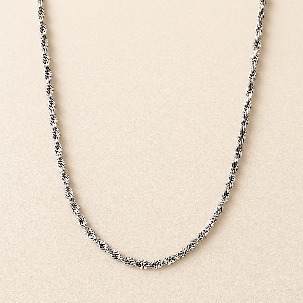 Men - Cordell Platinum Rope Anti Tarnish Chain