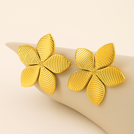 Oranthis 18K Gold Plated Sculpted Studs