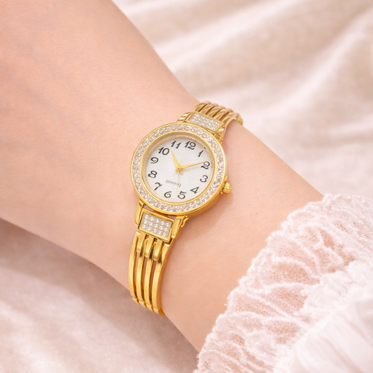 Gold Plated Anti-Tarnish Opaluxe Bangle Watch