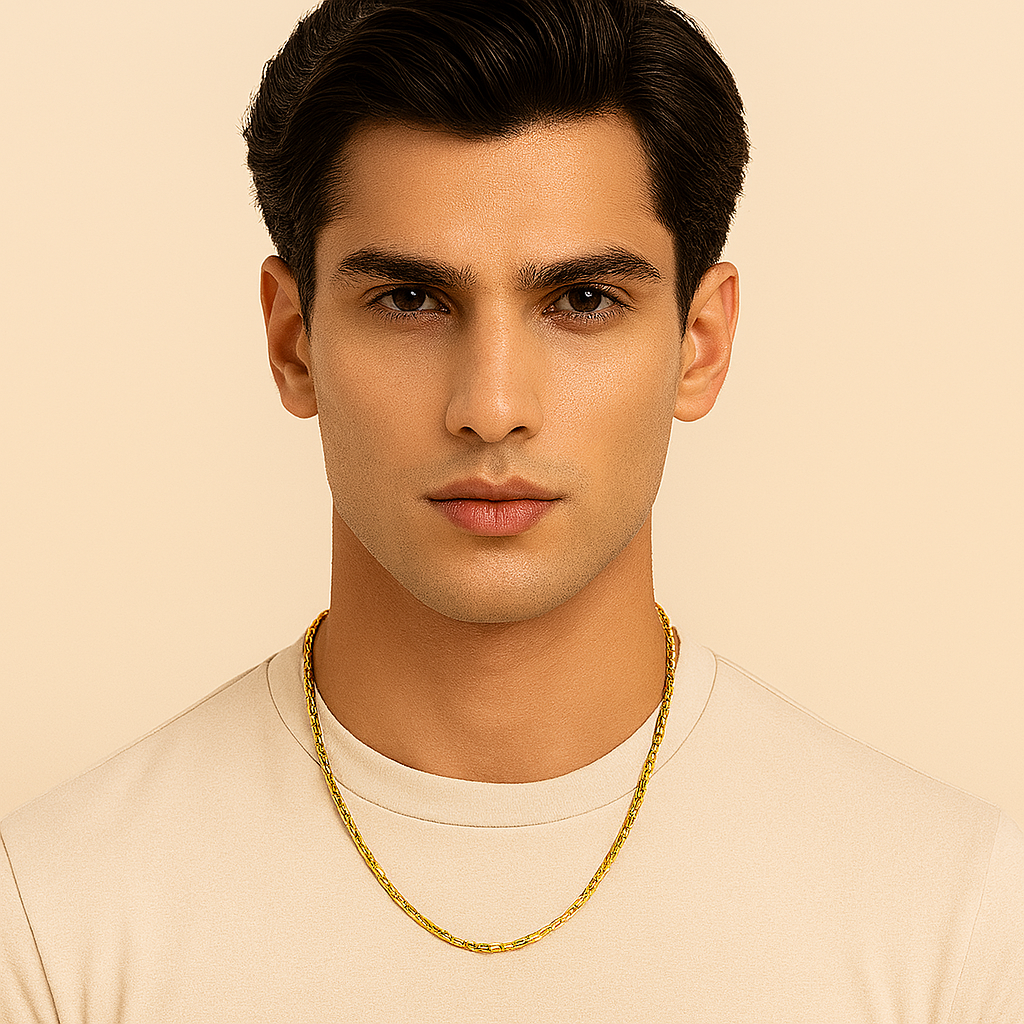 Men-18K Gold Plated Invictus Anti Turnish Chain