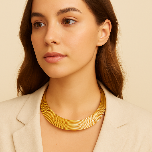 18K Gold Plated Anti Tarnish Brass Choker
