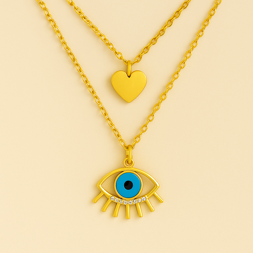 Anti Tarnish Evil Eye Necklace