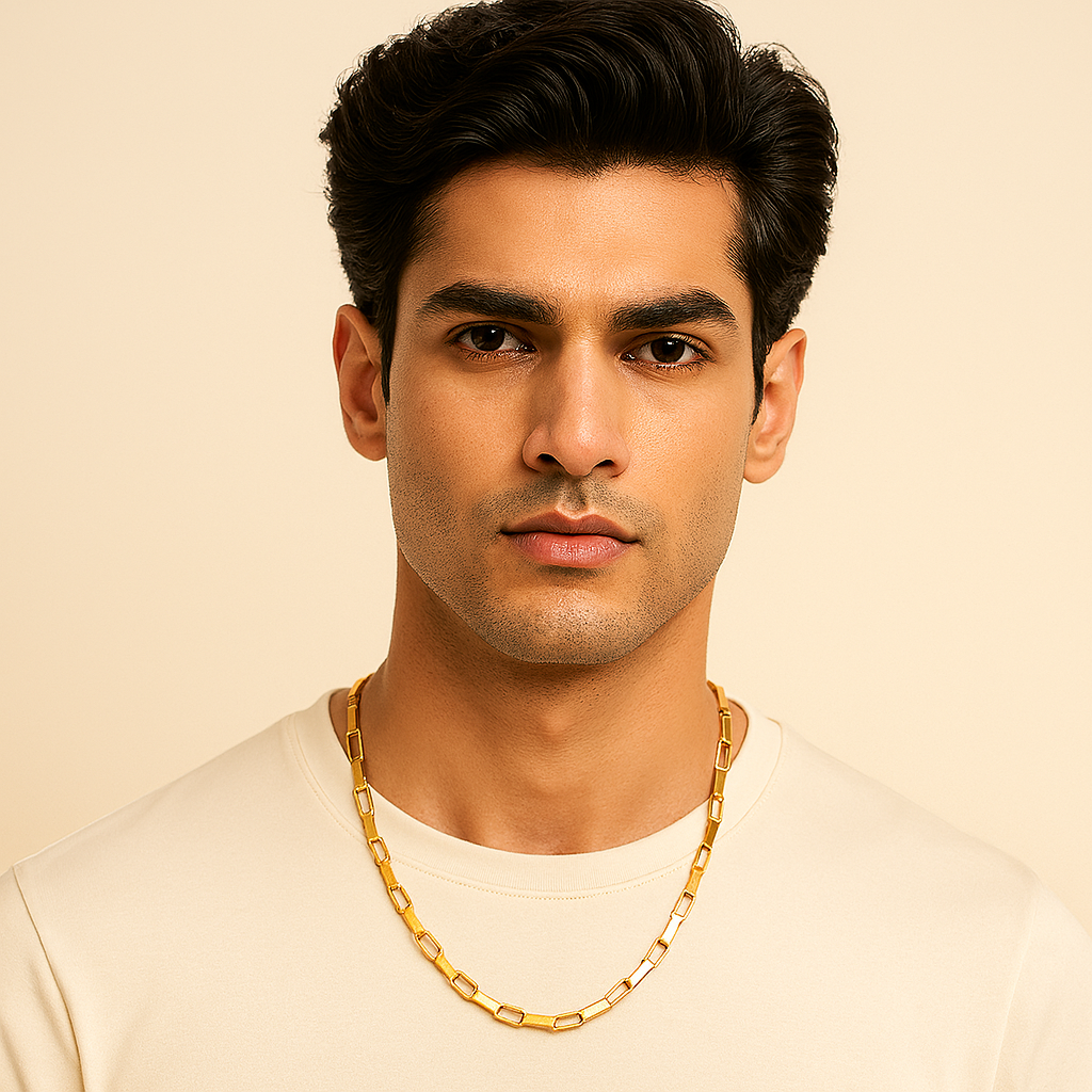 Men-18k Gold-Plated Anti Tarnish Long Link Chain