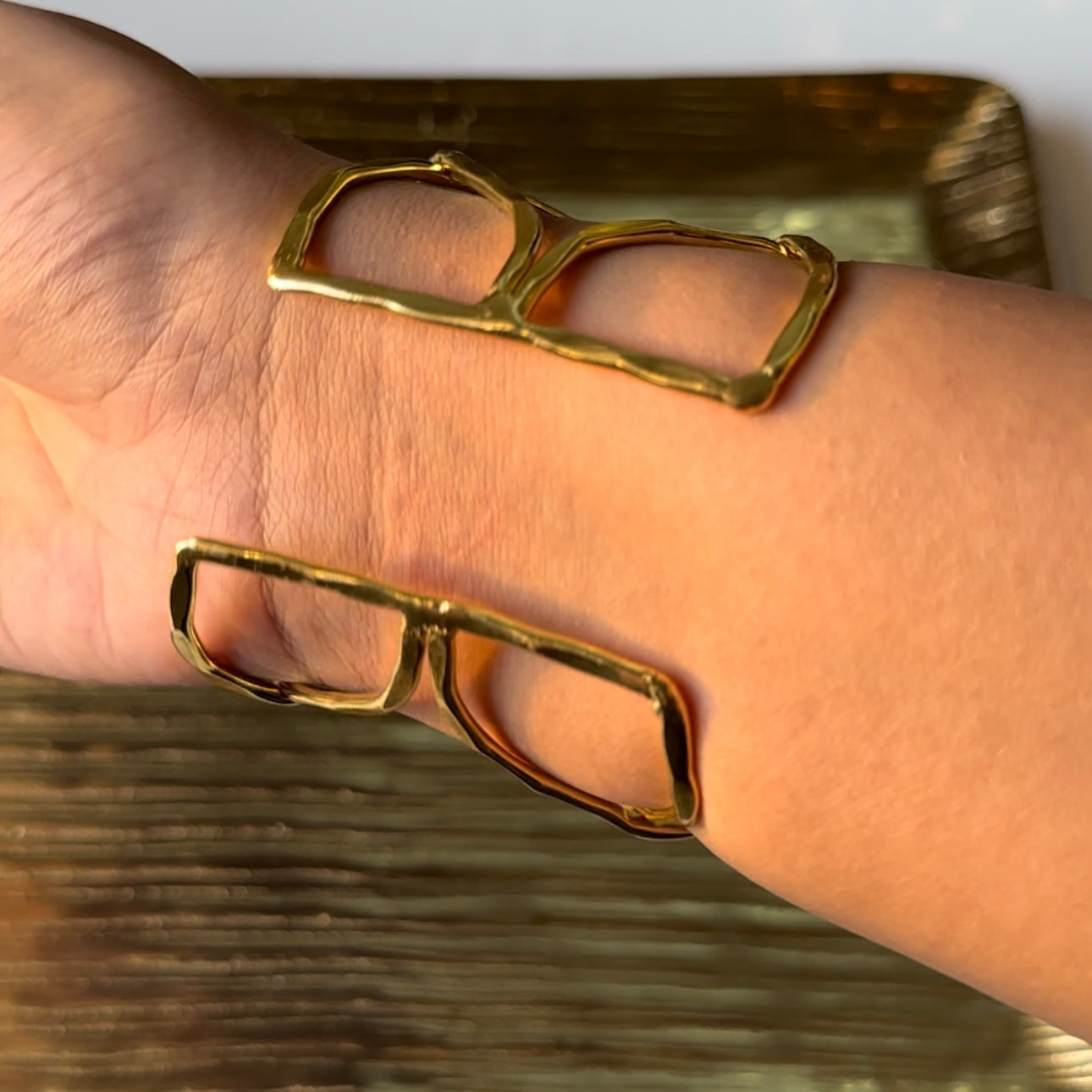 18K Gold Plated Adjustable Anti Tarnish Twisted Bracelet