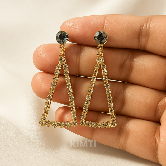 Golden Triangle Turkish Dangler Earring