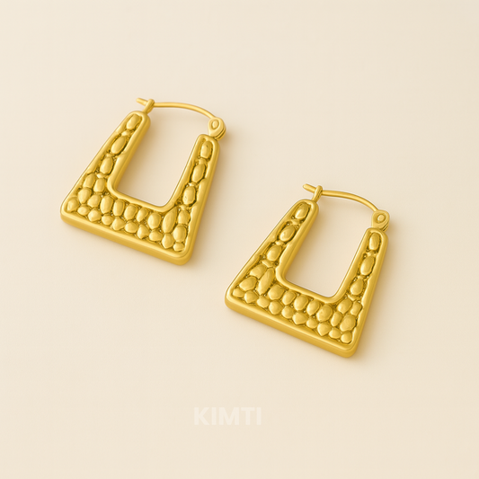 18K Gold Plated Glamorous Love Hoops Anti Tarnish Earring