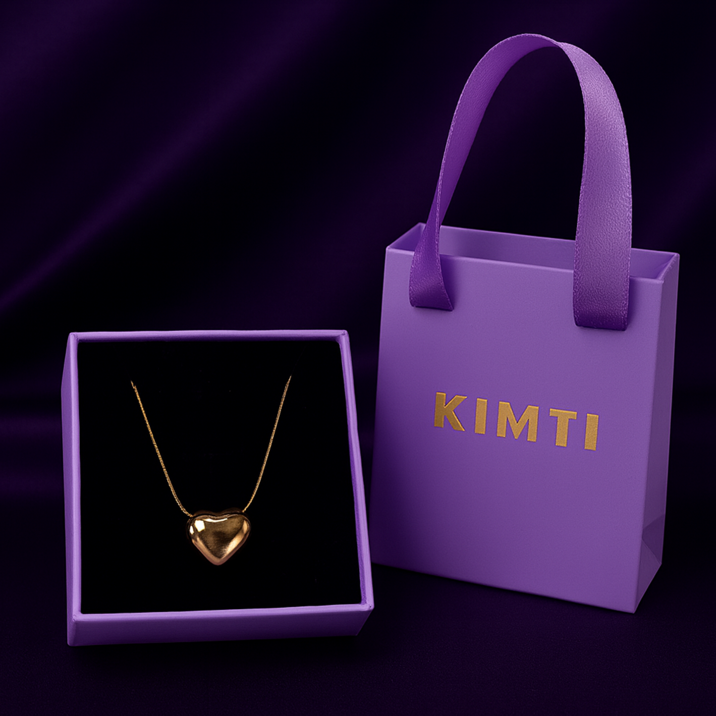 Golden Celeste Heart Necklace