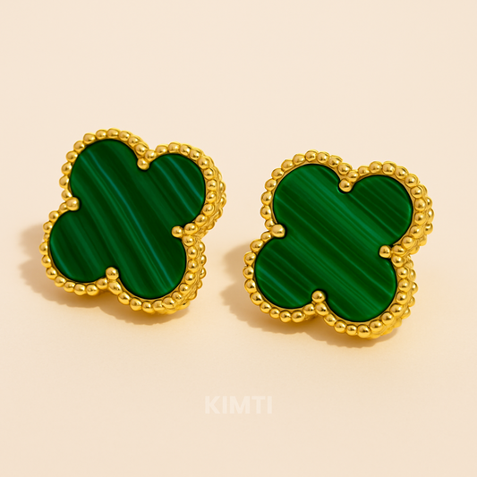 Green Clover Anti Tarnish Stud Earring