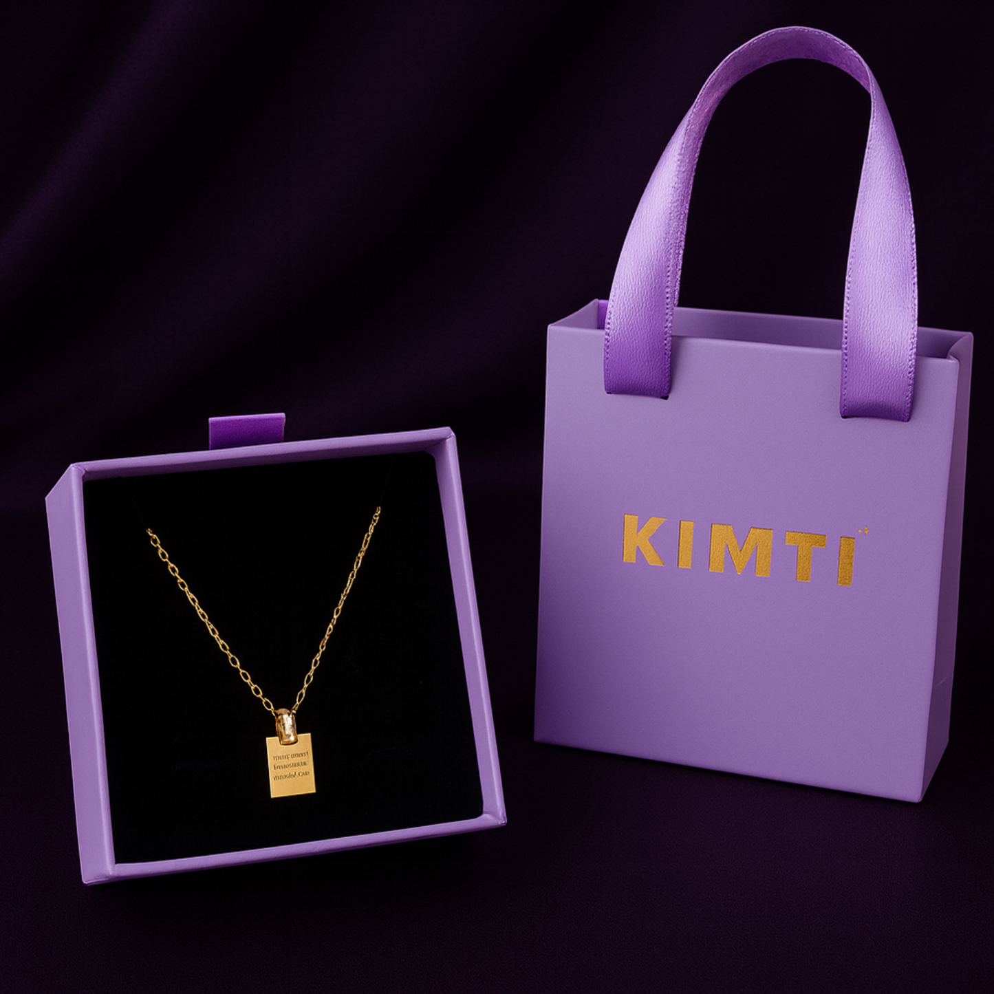 Golden Inscribed Dreams Necklace