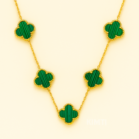 Green Dreamy Clover Anti Tarnish Necklace
